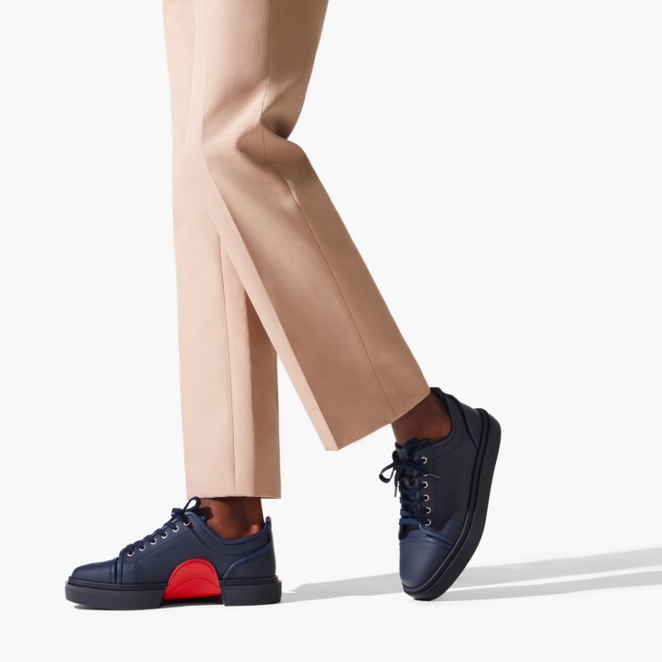 Christian Louboutin Adolon Junior Sneakers - Recycled polyester and bio-based materials - Navy